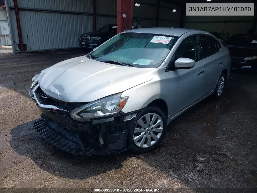 2017 Nissan Sentra S VIN: 3N1AB7AP1HY401080 Lot: 39929918