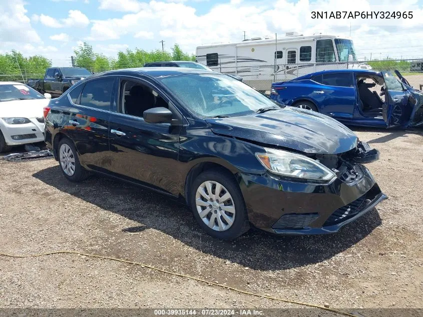 2017 Nissan Sentra S VIN: 3N1AB7AP6HY324965 Lot: 39935144