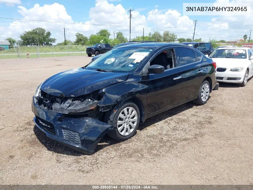 2017 Nissan Sentra S VIN: 3N1AB7AP6HY324965 Lot: 39935144