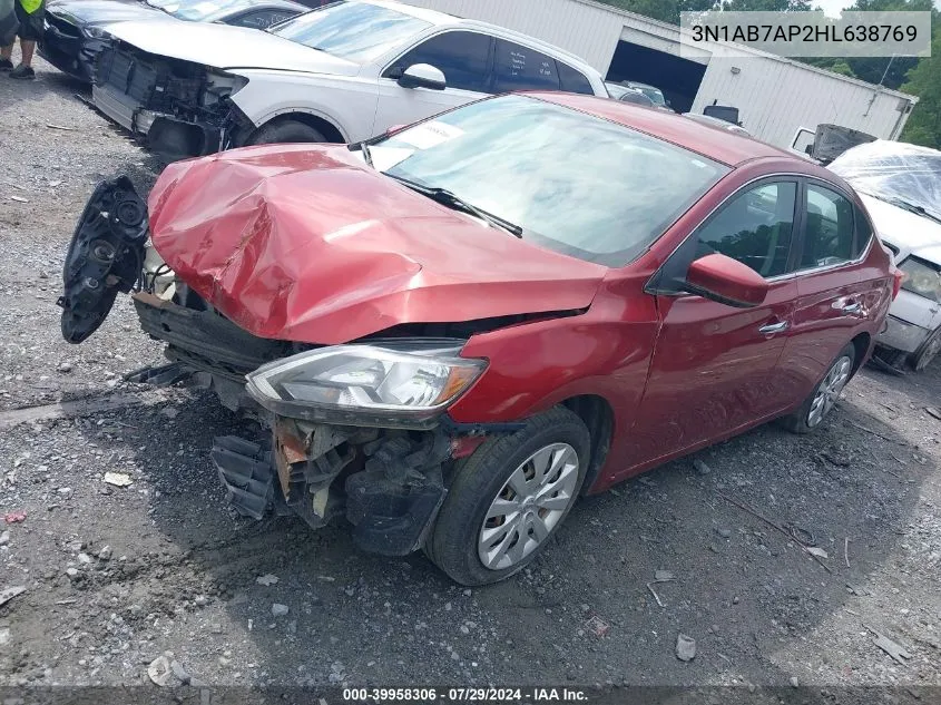 2017 Nissan Sentra S/Sl/Sr/Sv VIN: 3N1AB7AP2HL638769 Lot: 39958306