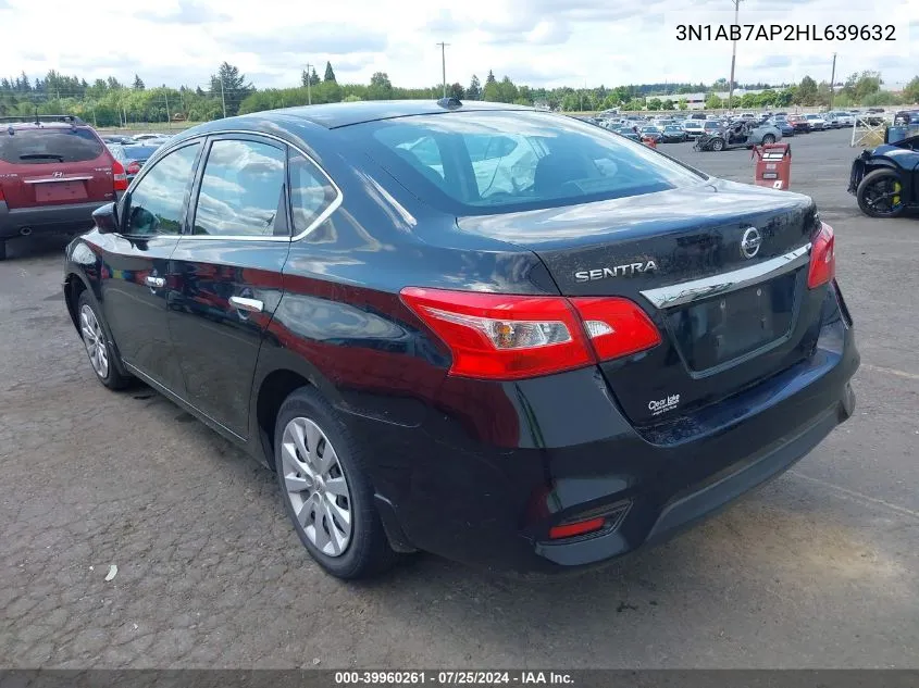 2017 Nissan Sentra Sv VIN: 3N1AB7AP2HL639632 Lot: 39960261