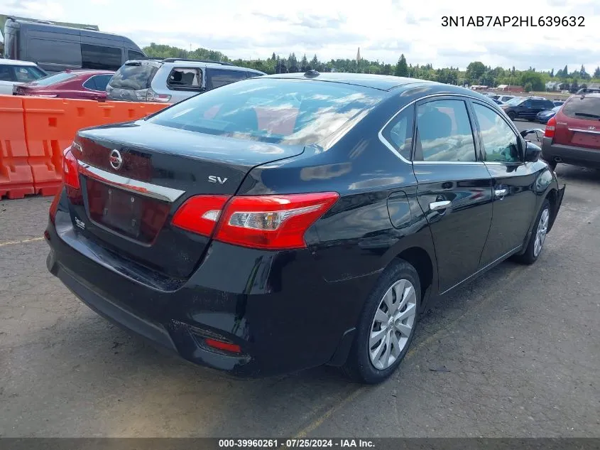 2017 Nissan Sentra Sv VIN: 3N1AB7AP2HL639632 Lot: 39960261