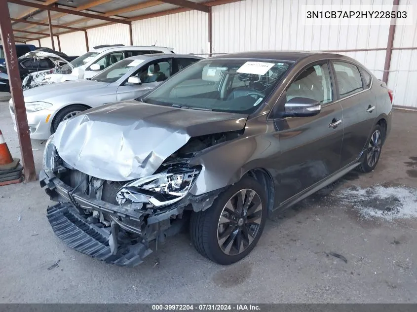 3N1CB7AP2HY228503 2017 Nissan Sentra Sr Turbo