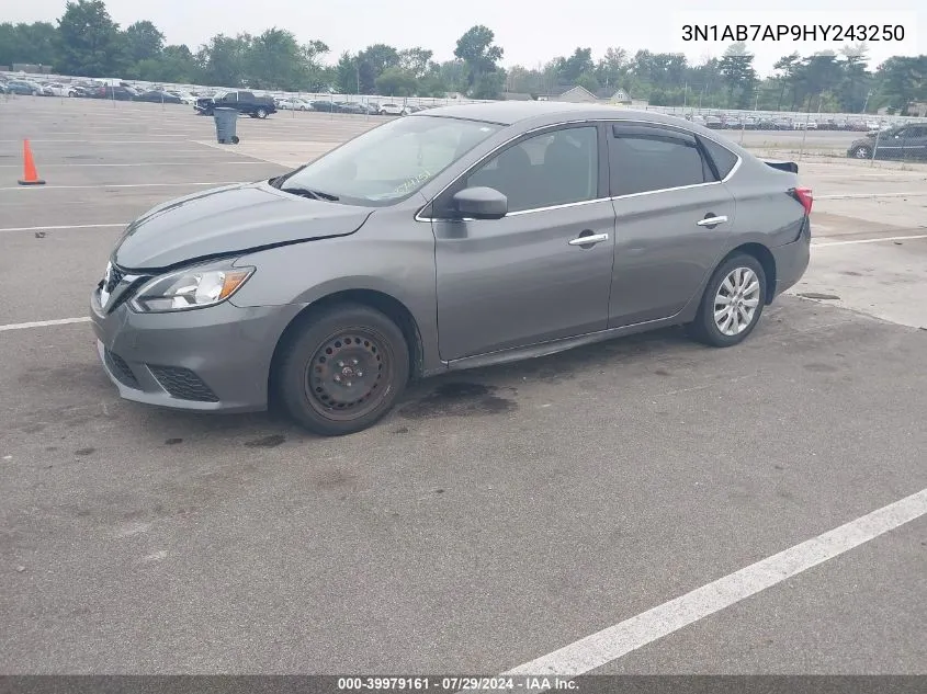 2017 Nissan Sentra S VIN: 3N1AB7AP9HY243250 Lot: 39979161