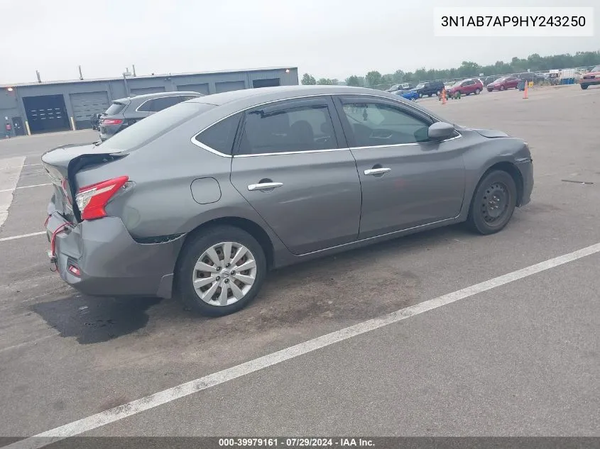 3N1AB7AP9HY243250 2017 Nissan Sentra S