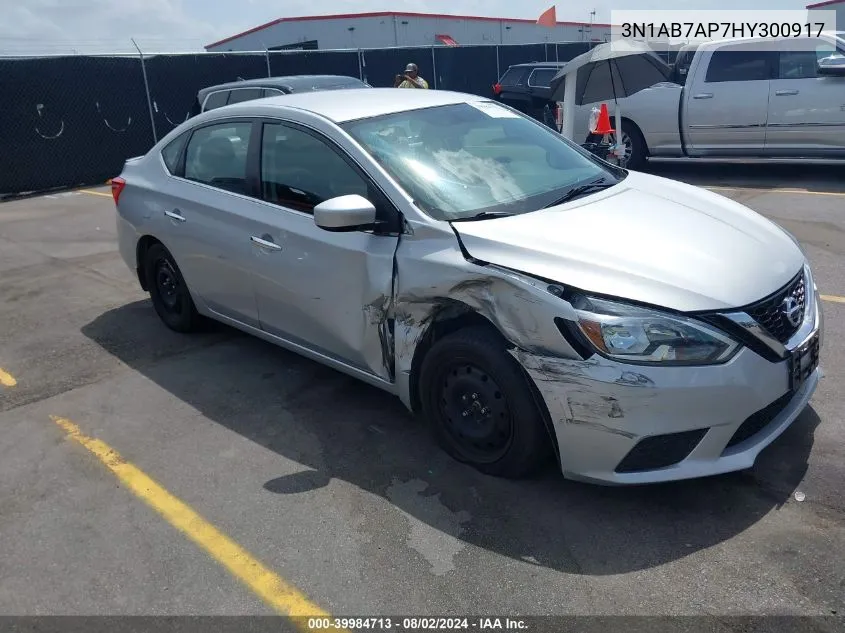 2017 Nissan Sentra S VIN: 3N1AB7AP7HY300917 Lot: 39984713