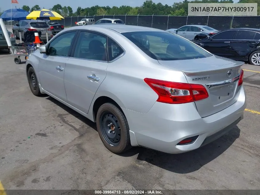 2017 Nissan Sentra S VIN: 3N1AB7AP7HY300917 Lot: 39984713