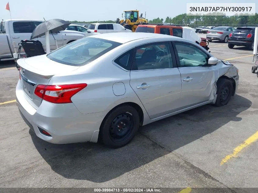 2017 Nissan Sentra S VIN: 3N1AB7AP7HY300917 Lot: 39984713