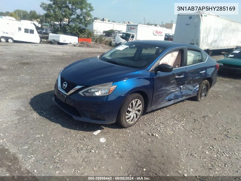 3N1AB7AP5HY285169 2017 Nissan Sentra Sv