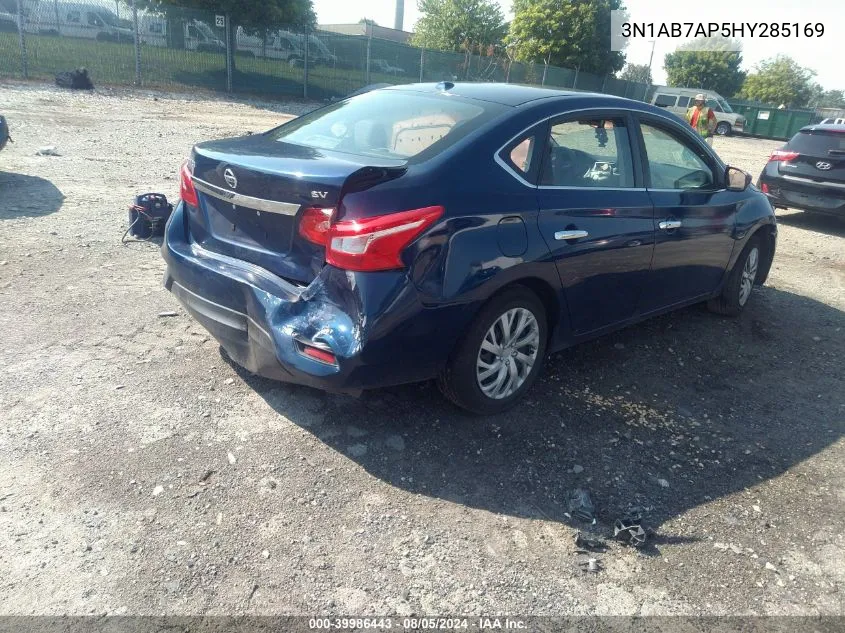 3N1AB7AP5HY285169 2017 Nissan Sentra Sv