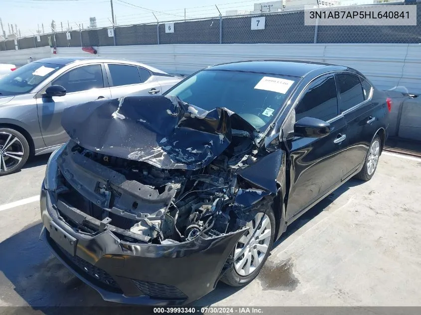 2017 Nissan Sentra Sv VIN: 3N1AB7AP5HL640841 Lot: 39993340