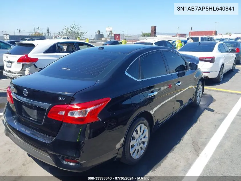 3N1AB7AP5HL640841 2017 Nissan Sentra Sv