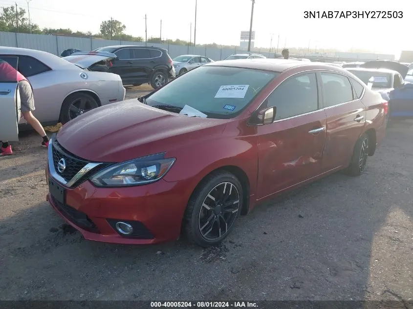 2017 Nissan Sentra Sl VIN: 3N1AB7AP3HY272503 Lot: 40005204