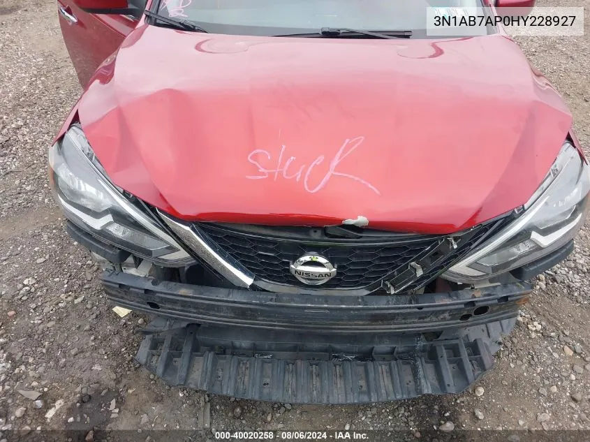 3N1AB7AP0HY228927 2017 Nissan Sentra Sv