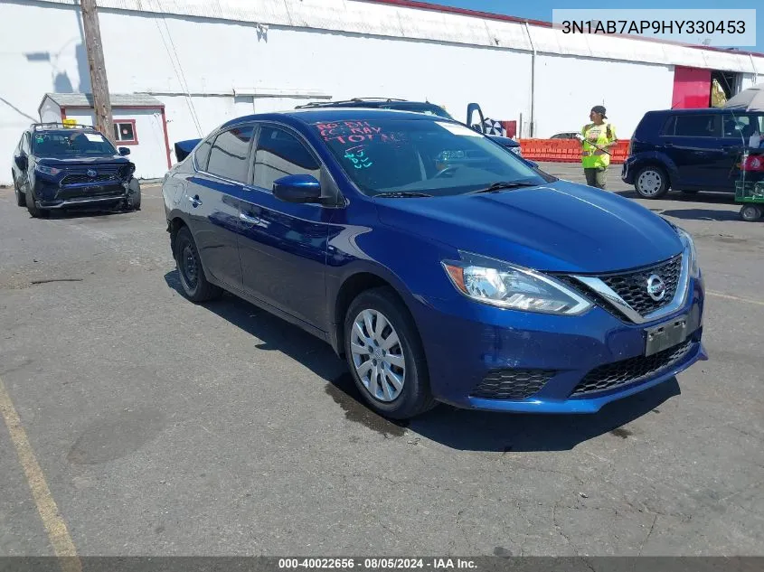 2017 Nissan Sentra S VIN: 3N1AB7AP9HY330453 Lot: 40022656