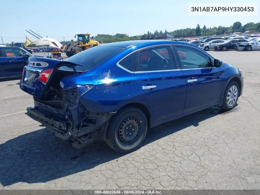 2017 Nissan Sentra S VIN: 3N1AB7AP9HY330453 Lot: 40022656