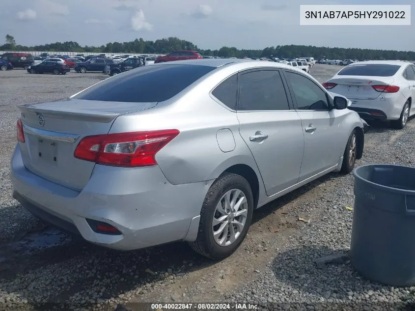 2017 Nissan Sentra S VIN: 3N1AB7AP5HY291022 Lot: 40022847