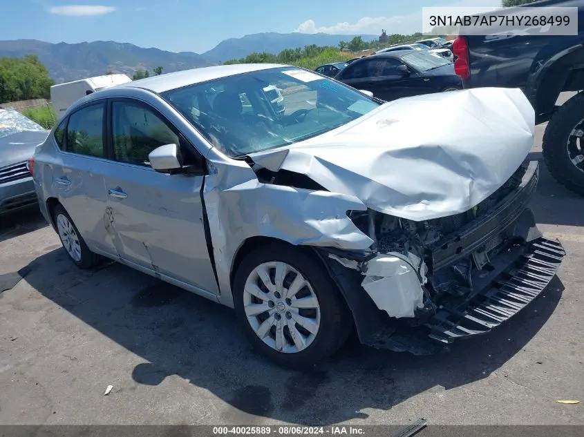 2017 Nissan Sentra Sv VIN: 3N1AB7AP7HY268499 Lot: 40025889