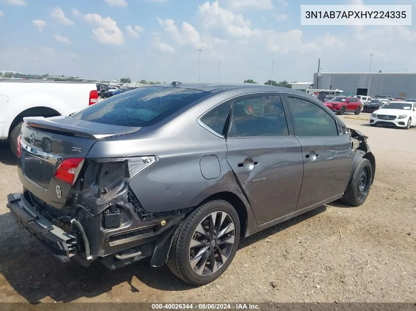 2017 Nissan Sentra Sr VIN: 3N1AB7APXHY224335 Lot: 40026344