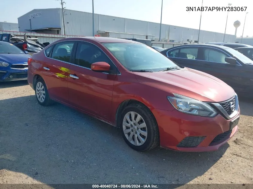 3N1AB7AP9HY283067 2017 Nissan Sentra Sv