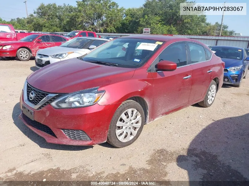 2017 Nissan Sentra Sv VIN: 3N1AB7AP9HY283067 Lot: 40040724