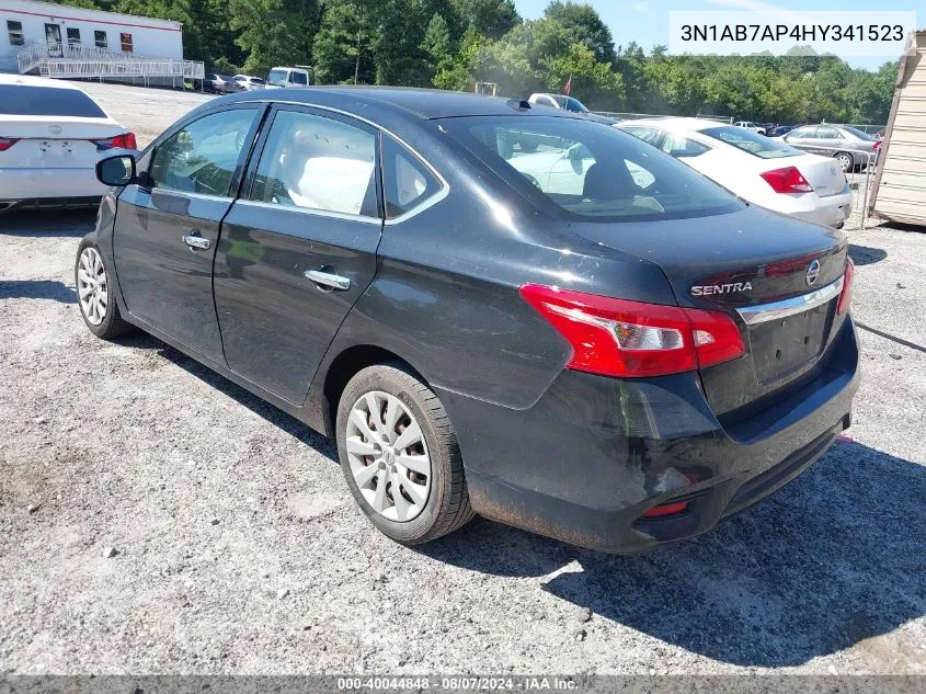 2017 Nissan Sentra Sv VIN: 3N1AB7AP4HY341523 Lot: 40044848