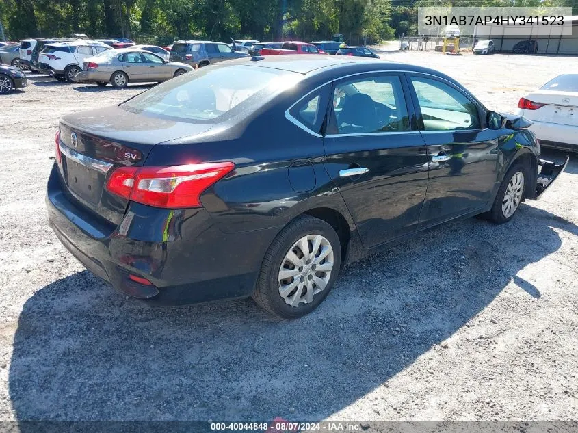 3N1AB7AP4HY341523 2017 Nissan Sentra Sv