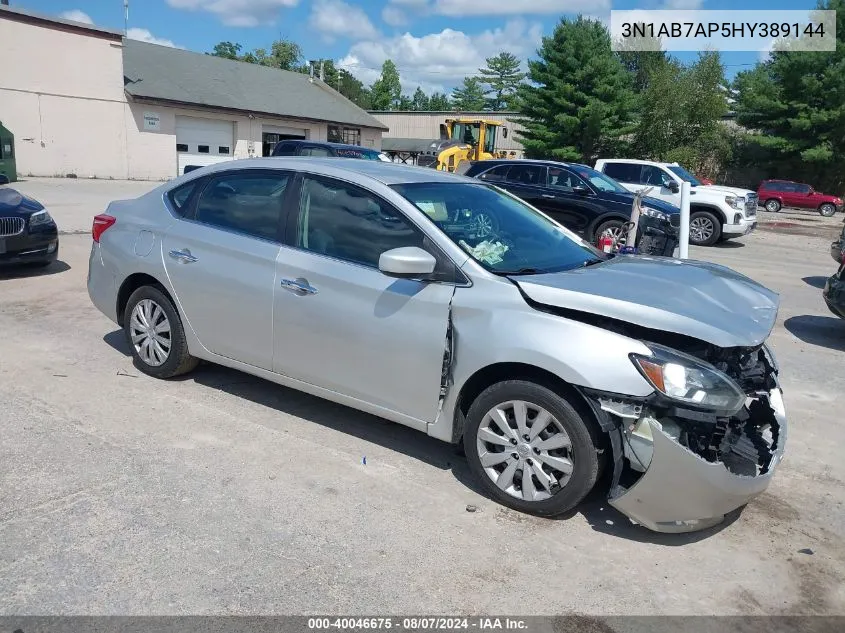 3N1AB7AP5HY389144 2017 Nissan Sentra Sv