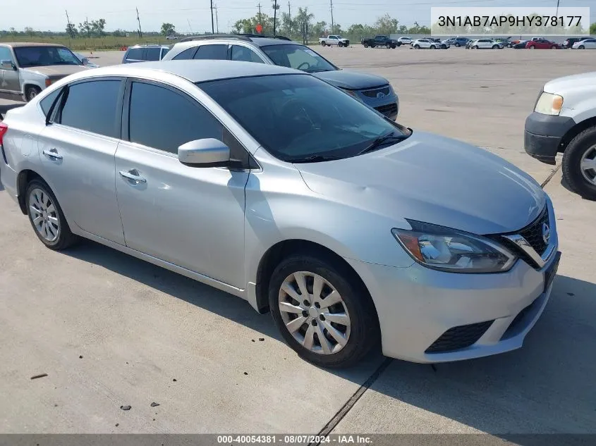 2017 Nissan Sentra S VIN: 3N1AB7AP9HY378177 Lot: 40054381