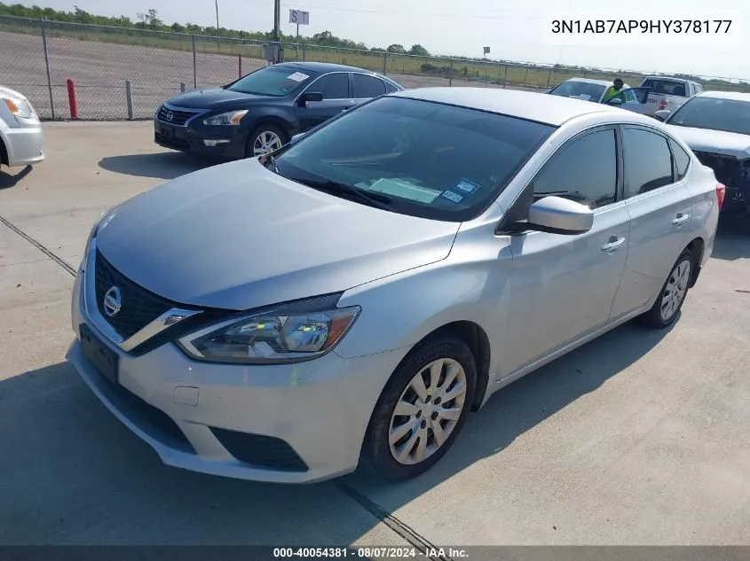 2017 Nissan Sentra S VIN: 3N1AB7AP9HY378177 Lot: 40054381