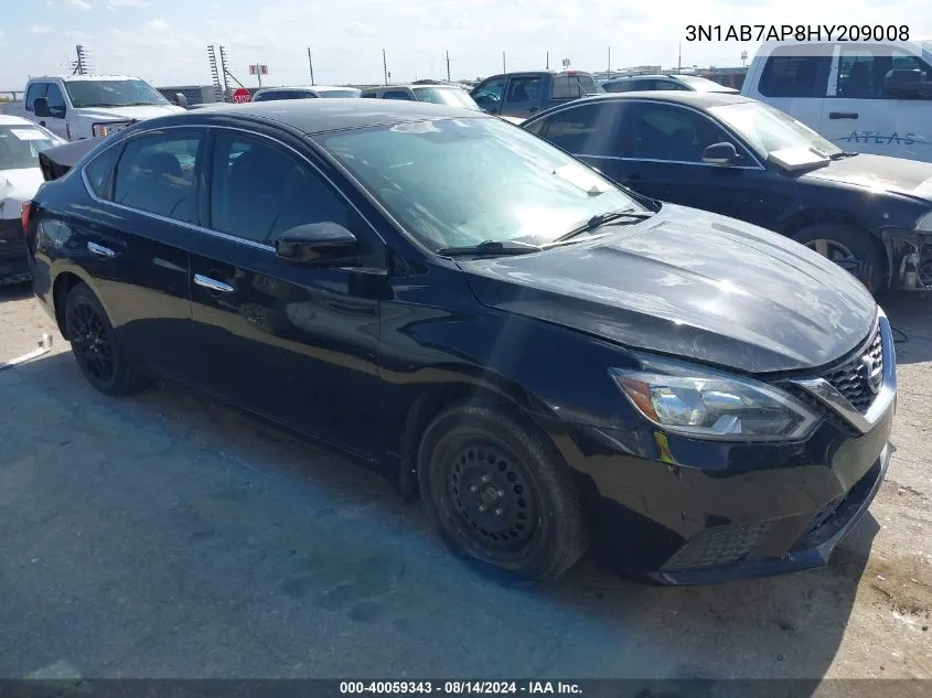 3N1AB7AP8HY209008 2017 Nissan Sentra S