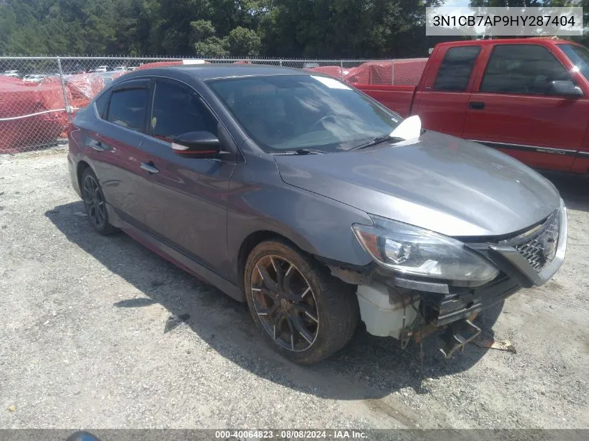 2017 Nissan Sentra Nismo VIN: 3N1CB7AP9HY287404 Lot: 40064823