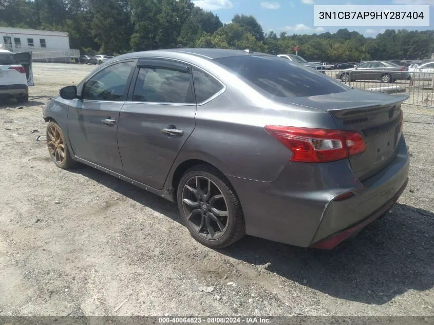 2017 Nissan Sentra Nismo VIN: 3N1CB7AP9HY287404 Lot: 40064823