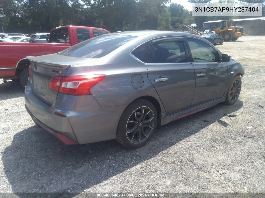 2017 Nissan Sentra Nismo VIN: 3N1CB7AP9HY287404 Lot: 40064823