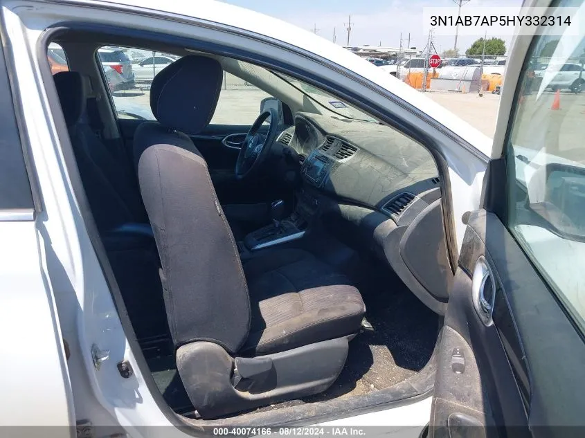 3N1AB7AP5HY332314 2017 Nissan Sentra Sv