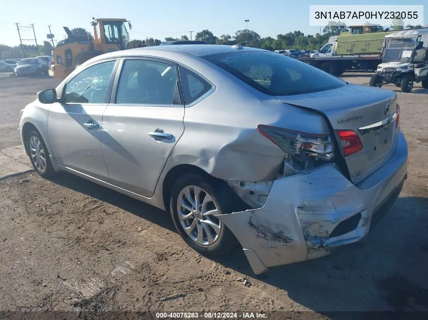 2017 Nissan Sentra Sv VIN: 3N1AB7AP0HY232055 Lot: 40075283