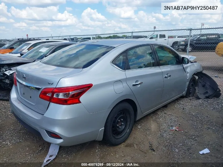 2017 Nissan Sentra Sv VIN: 3N1AB7AP9HY250487 Lot: 40078269