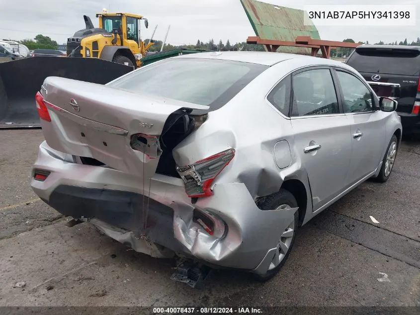 3N1AB7AP5HY341398 2017 Nissan Sentra Sv