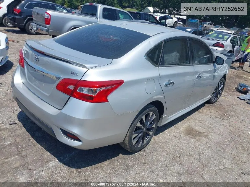 2017 Nissan Sentra Sr VIN: 3N1AB7AP8HY252652 Lot: 40079757