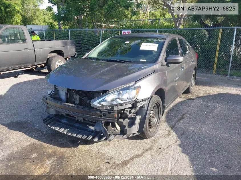 2017 Nissan Sentra S VIN: 3N1AB7AP9HY216825 Lot: 40086968