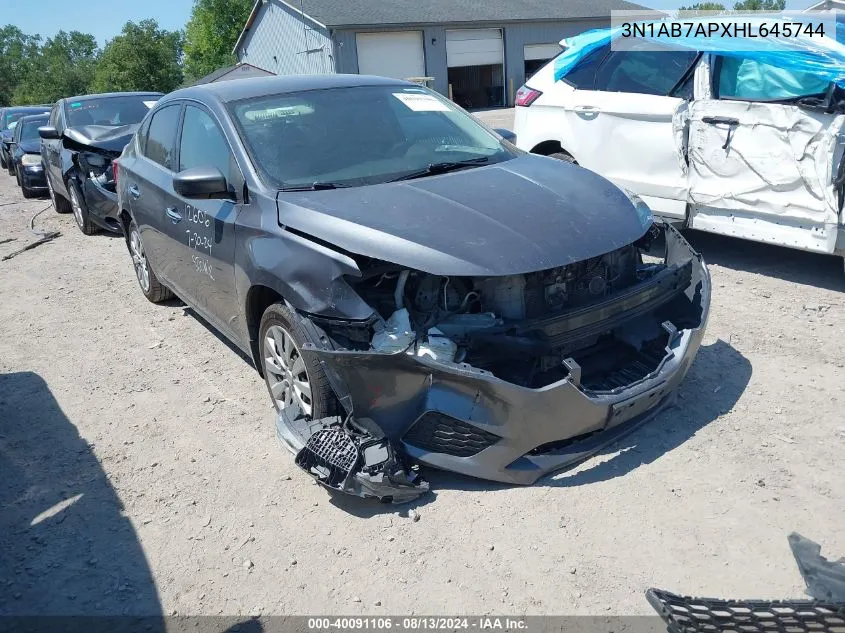 2017 Nissan Sentra Sv VIN: 3N1AB7APXHL645744 Lot: 40091106