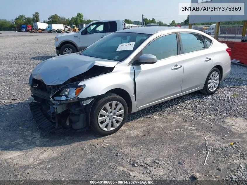 2017 Nissan Sentra S VIN: 3N1AB7AP3HY375369 Lot: 40106665