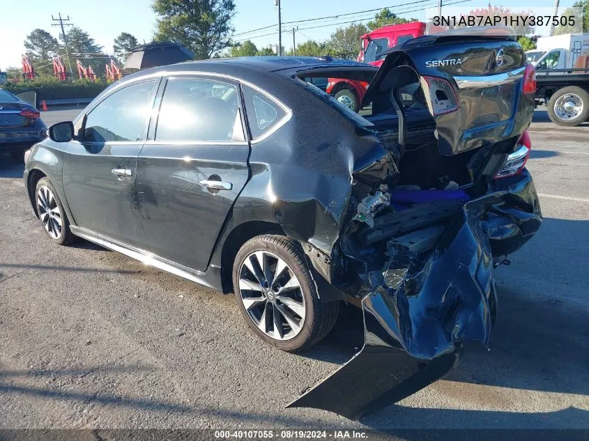 3N1AB7AP1HY387505 2017 Nissan Sentra Sr