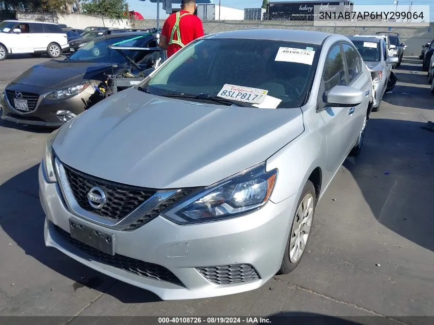 2017 Nissan Sentra Sv VIN: 3N1AB7AP6HY299064 Lot: 40108726