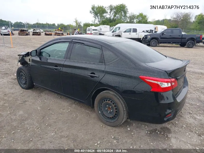 2017 Nissan Sentra S VIN: 3N1AB7AP7HY214376 Lot: 40115624