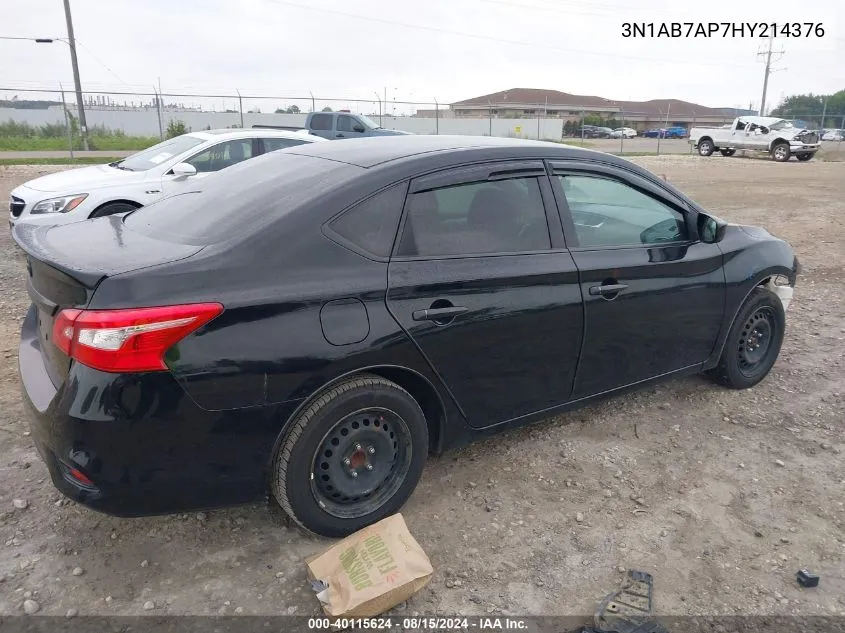 2017 Nissan Sentra S VIN: 3N1AB7AP7HY214376 Lot: 40115624