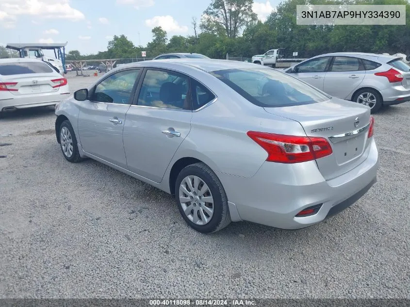 2017 Nissan Sentra S VIN: 3N1AB7AP9HY334390 Lot: 40118098