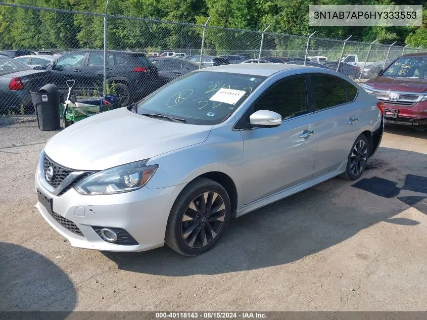 2017 Nissan Sentra Sr VIN: 3N1AB7AP6HY333553 Lot: 40118143