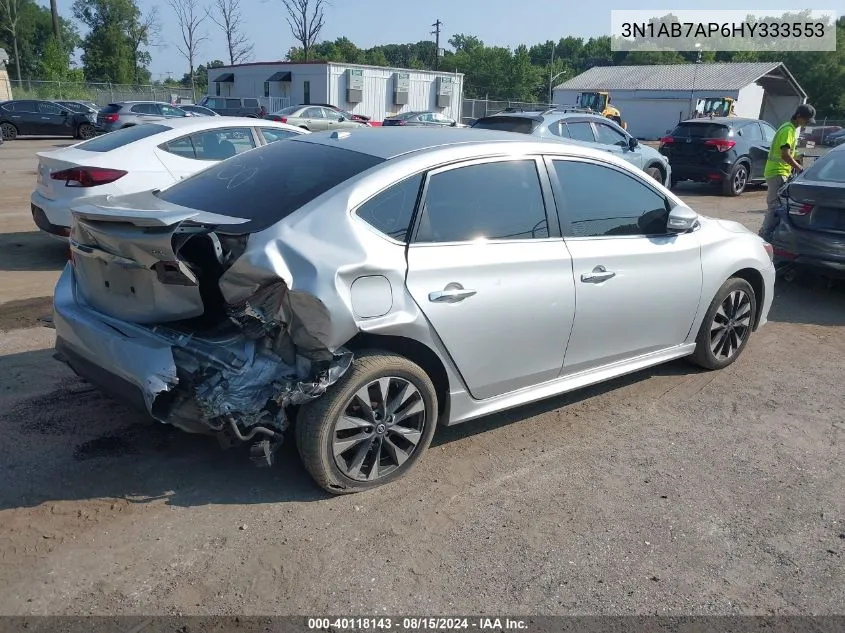 2017 Nissan Sentra Sr VIN: 3N1AB7AP6HY333553 Lot: 40118143