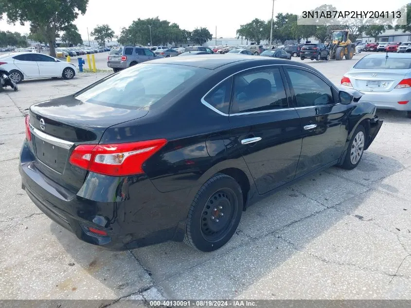 3N1AB7AP2HY204113 2017 Nissan Sentra S